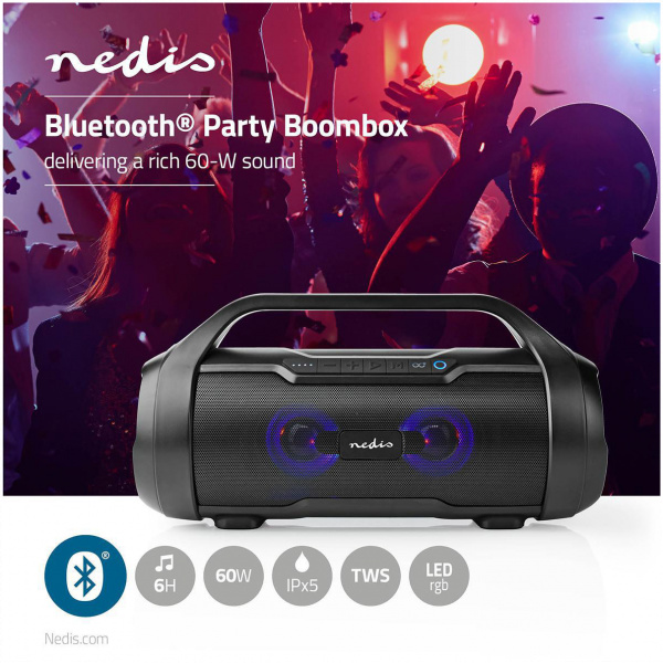 Nedis Bluetooth microSD Partymagnó LED fényekkel (18W) #6