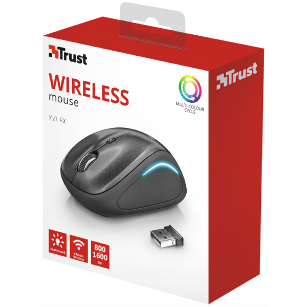 Trust Ivy FX Wireless Mouse (fekete) #5