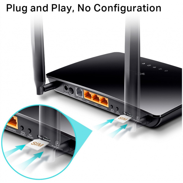 TP-Link 300 Mbps vezeték nélküli N-es 4G LTE Router Telefon porttal (TL-MR6500v) #4