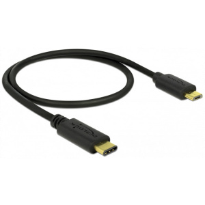 USB 2.0 (C) – USB 2.0 micro B (M/M) kábel 0,5m Delock #2