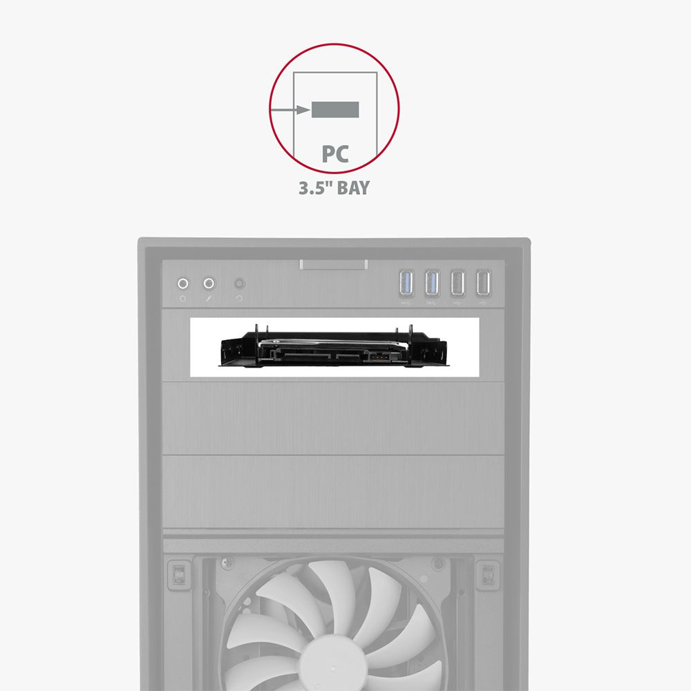 Axagon HDD/SSD beépítő keret (2 meghajtó) 3,5" helyre vagy PCI/PCIe slotba #6