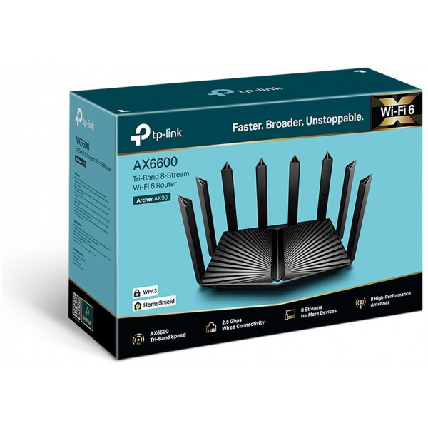 TP-Link AX6600 háromsávos Wi-Fi 6 Router 2.5G porttal Archer AX90 #4