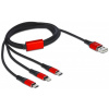 Delock USB 3-in-1 töltőkábel szett (USB-A>Lightning™, 2x USB Type-C™) 1m #2