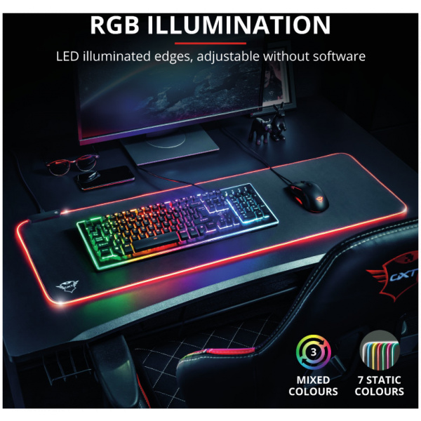 Trust GXT 764 Glide-Flex RGB LED-es világító egérpad XXL #5