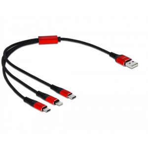 Delock USB 3-in-1 kábel szett (USB-A>Lightning™, Micro USB, USB Type-C™) 30cm #2
