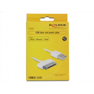 Delock iPhone/iPad/iPod USB kábel 30-pin csatlakozóval 1,8m #2