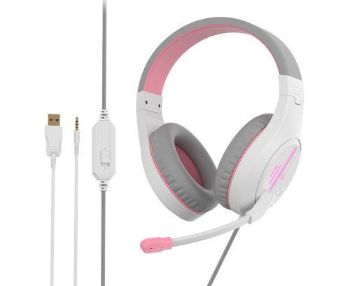 Meetion MT-HP021 Gaming headset (fehér-rózsaszín) #4