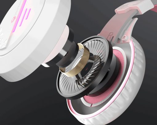 Meetion MT-HP021 Gaming headset (fehér-rózsaszín) #5