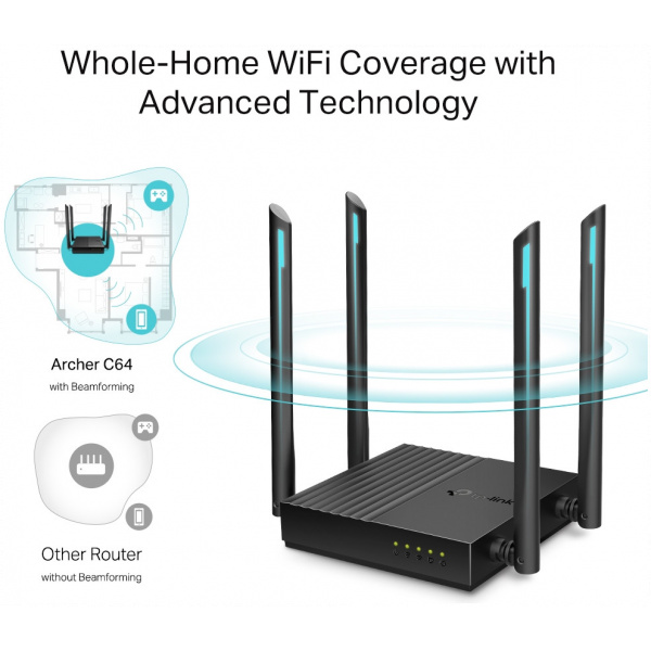 TP-Link Wireless-AC MU-MIMO Gigabit Router (AC1200) Archer C64 #6