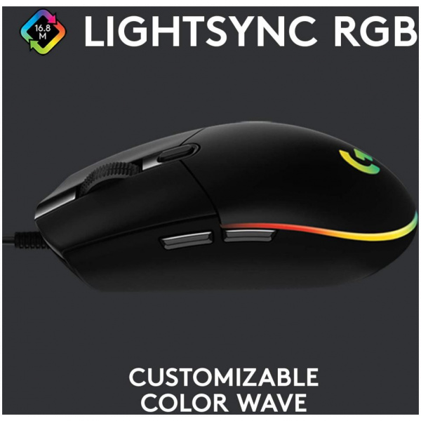 Logitech G203 Lightsync Gaming egér (fekete) #4