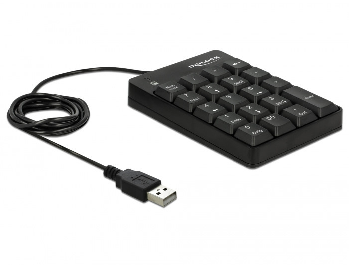 Delock USB-s numerikus pad 19 billentyűvel (fekete) #2
