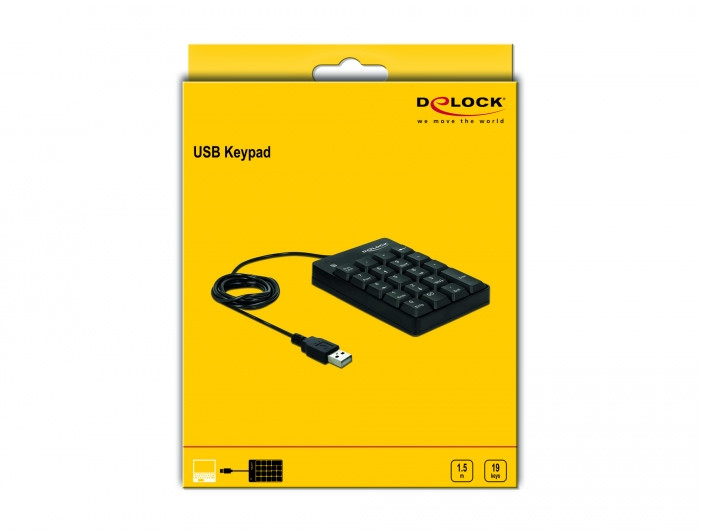 Delock USB-s numerikus pad 19 billentyűvel (fekete) #4