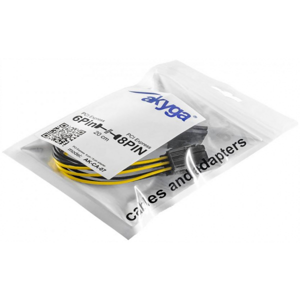 Akyga PCIe VGA tápátalakító kábel (6-pin > PCIe 6+2-pin) #4
