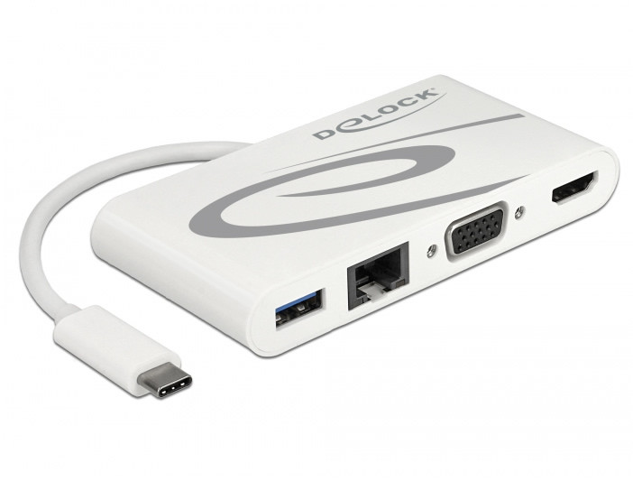 Delock USB Type-C™ 3.1 dokkolóállomás HDMI 4K 30 Hz + VGA + LAN + USB PD #2