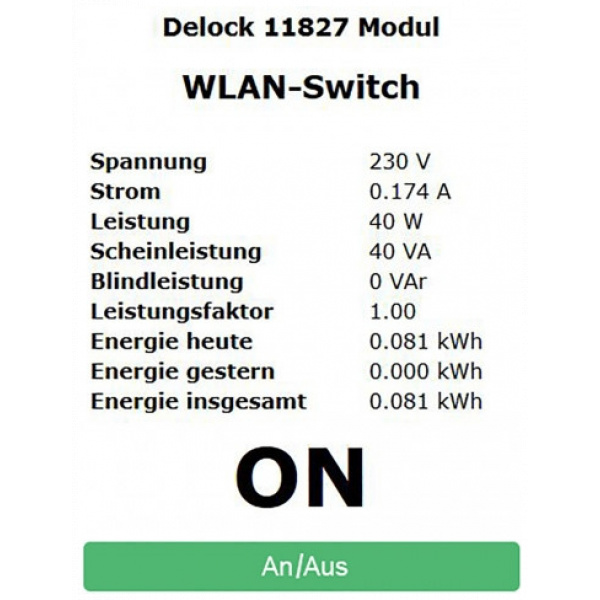 Delock WLAN konnektor átalakító MQTT energiafogyasztás követővel #4