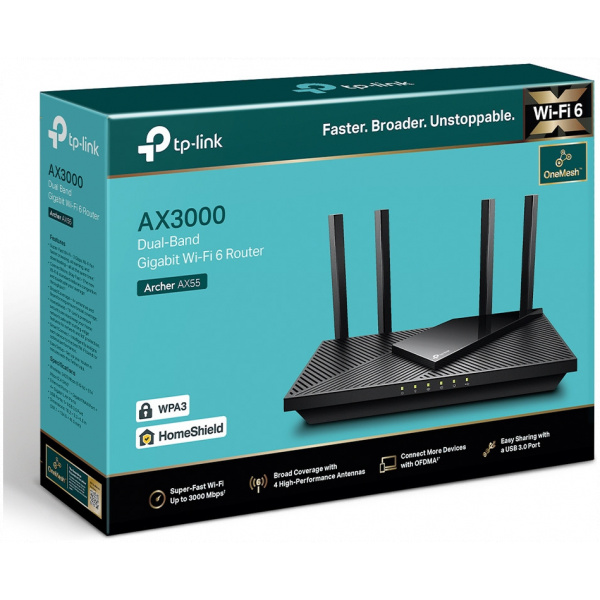 TP-Link AX3000 két sávos Gigabit Wi-Fi 6 Router Archer AX55 #5