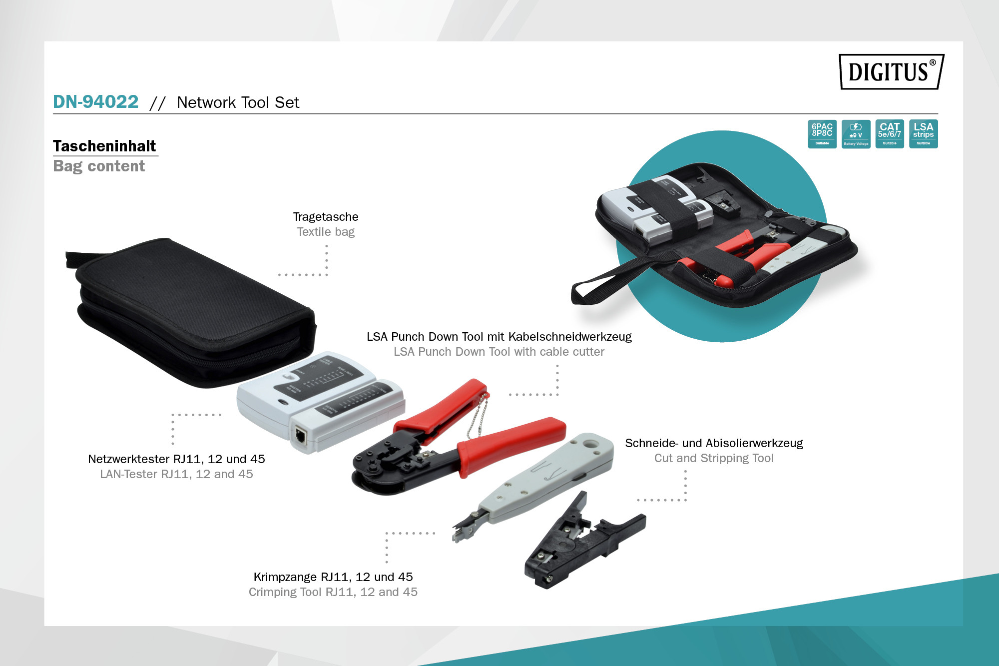 Digitus hálózati (LAN) szerszámkészlet #4