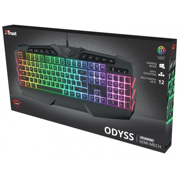 Trust GXT 881 Odyss Félmechanikus Gaming billentyű, RGB LED-es #5