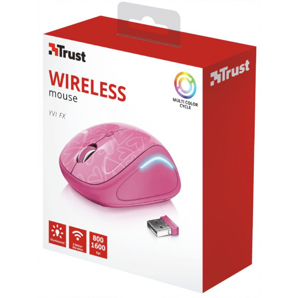 Trust Ivy FX Wireless Mouse (rózsaszín) #5