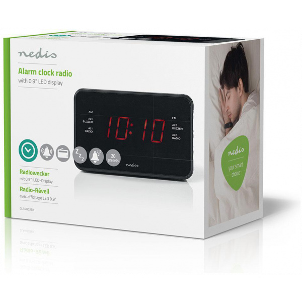 Nedis Digitális rádiós ébresztőóra (0,9"-os LED kijelző) #6