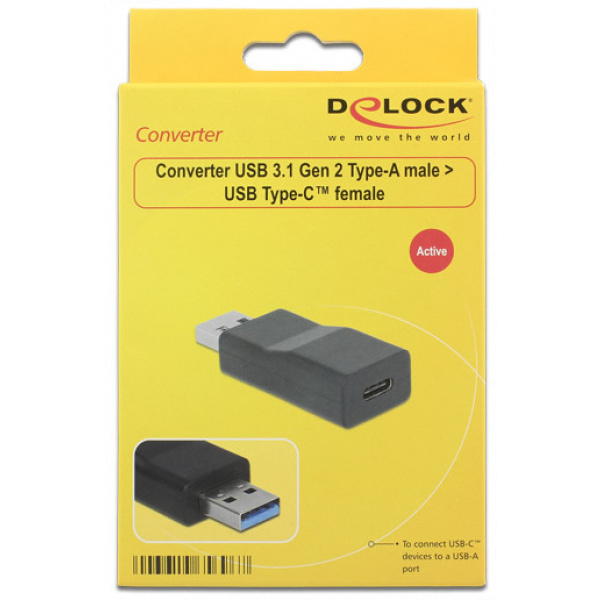 Delock 65696 USB 3.1 dugó > USB Type-C™ aljzat, adapter (aktív) #2