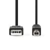 USB 2.0 kábel (A/B) 0,5m (nyomtatóhoz) - Nedis #2