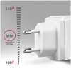 Axagon 220V-os USB-s fali gyorstöltő (1x QC3.0 + 1x PD USB-C port) fehér #3