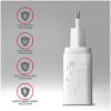 Axagon 220V-os USB-s fali gyorstöltő (1x QC3.0 + 1x PD USB-C port) fehér #5