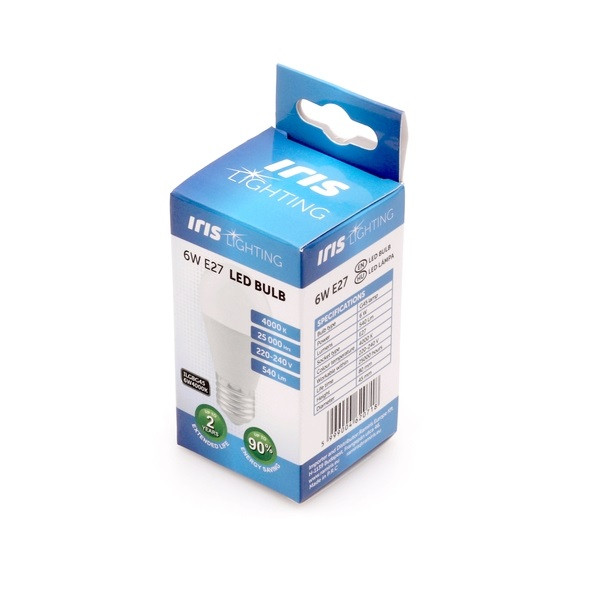 Iris LED fényforrás (E27 foglalat, 540 lm, 6W, semleges fehér) #3