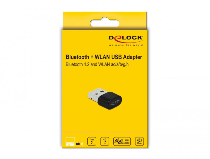Delock Bluetooth 4.2 és duplasávos WLAN ac/a/b/g/n 433 Mbps USB adapter #3