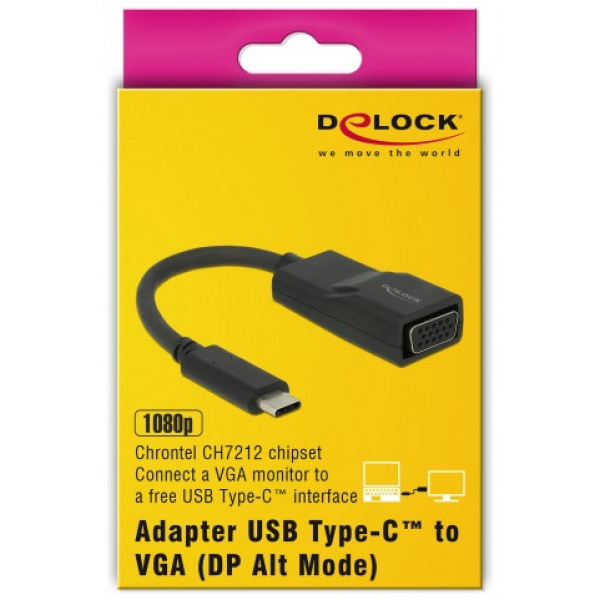Delock adapter USB Type-C™ > VGA aljzat (DP váltakozó mód) #3