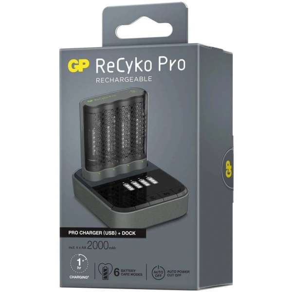 GP Pro P461 akkutöltő (AA, AAA méretekhez) +4x2700 mAh ReCyko AA akku #2