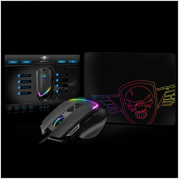 Spirit of Gamer PRO-M3 RGB Gamer egér egérpaddal #5