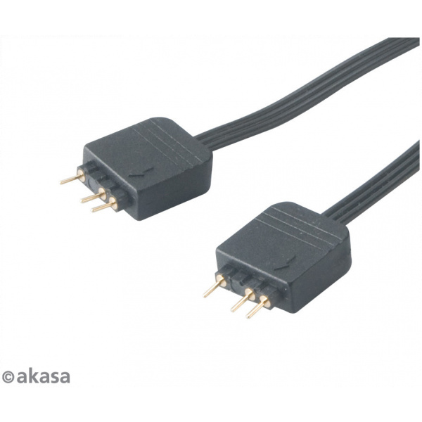 Akasa 3-pin aRGB elosztó kábel címezhető LED-hez (12cm) Duo Pack (2db) #2