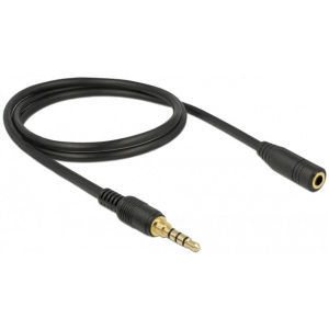 3,5mm Combo Jack (4-pin) hosszabbító kábel (M/F) 1m Delock #2