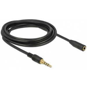 3,5mm Combo Jack (4-pin) hosszabbító kábel (M/F) 3m Delock #2