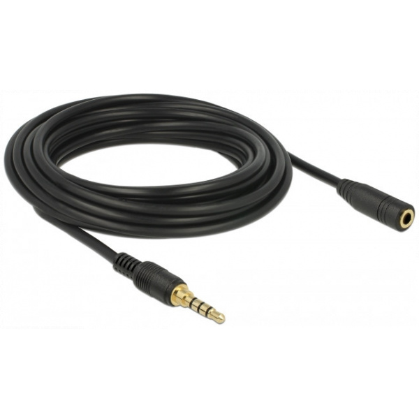 3,5mm Combo Jack (4-pin) hosszabbító kábel (M/F) 5m Delock #2