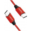 Logilink USB 2.0 C – C töltőkábel (szövet borítással, 3A) 1m #2