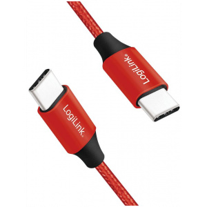 Logilink USB 2.0 C – C töltőkábel (szövet borítással, 3A) 1m #2