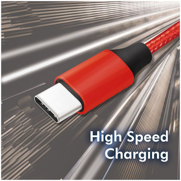 Logilink USB 2.0 C – C töltőkábel (szövet borítással, 3A) 1m #6