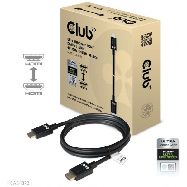 HDMI-HDMI (M) Ultra High Speed kábel 2m 4K 120Hz (Club3D) #2