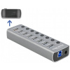 Delock USB 3.2 HUB 7 porttal, 1 gyorstöltő porttal, 1 USB-C™ PD 3.0 porttal #2