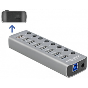 Delock USB 3.2 HUB 7 porttal, 1 gyorstöltő porttal, 1 USB-C™ PD 3.0 porttal #2