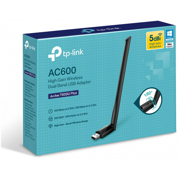 TP-Link Wireless-AC600 Dual Band USB adapter Archer T600U Plus 600 Mbit #4