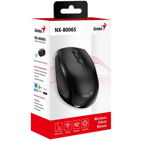 Genius NX-8006S BlueEye vezetéknélküli egér (fekete) #2