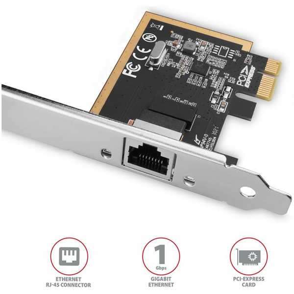 Axagon PCEE-GRF Gigabit PCI-Express (x1) hálókártya #2