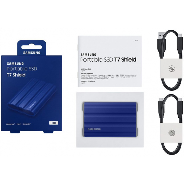 1TB Samsung T7 Shield hordozható SSD USB 3.2 (kék) #7