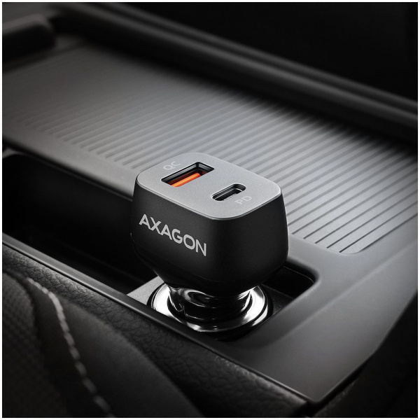 USB Car charger (autós töltő adapter) 1x USB-A QC3 + 1x USB-C PD (38W) - Axagon #4