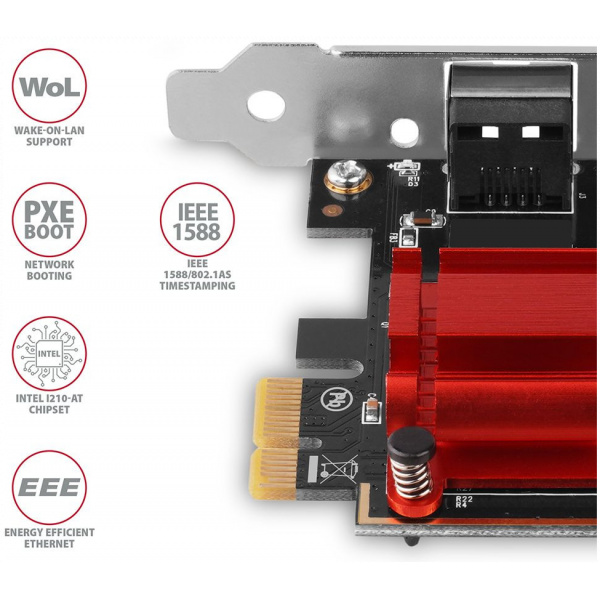 Axagon PCEE-GIX Gigabit PCI-Express (x1) hálókártya #4