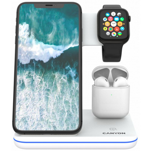 Canyon WS-302 3-in-1 vezeték nélküli Qi töltőállomás #4